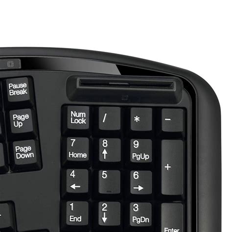 compact keyboard with smart card reader|ergonomic keyboard with cac reader.